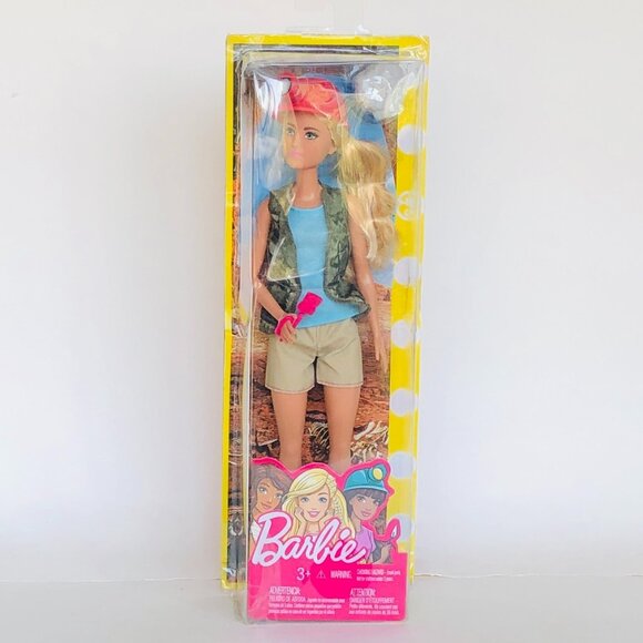 New in Box-Mattel-Barbie Careers Paleontologist Doll w/ Fossil Stone - Picture 3 of 15